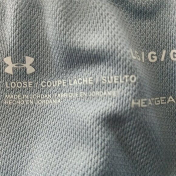 NWOT UNDER ARMOUR GRAY PATTERNED ATHLETIC / GYM SHORTS, SIZE "L" - Picture 4 of 14